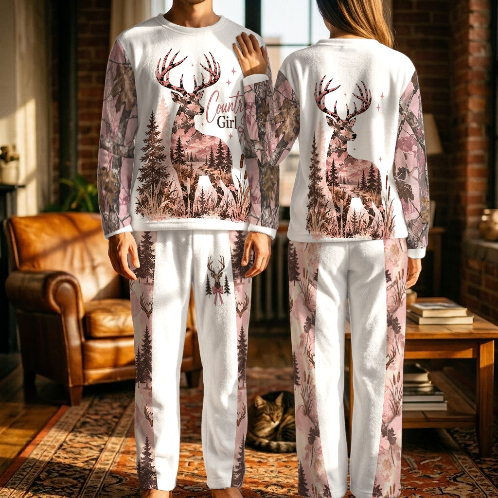 Country Girl - Personalized Hunting Fleece Lounge Set