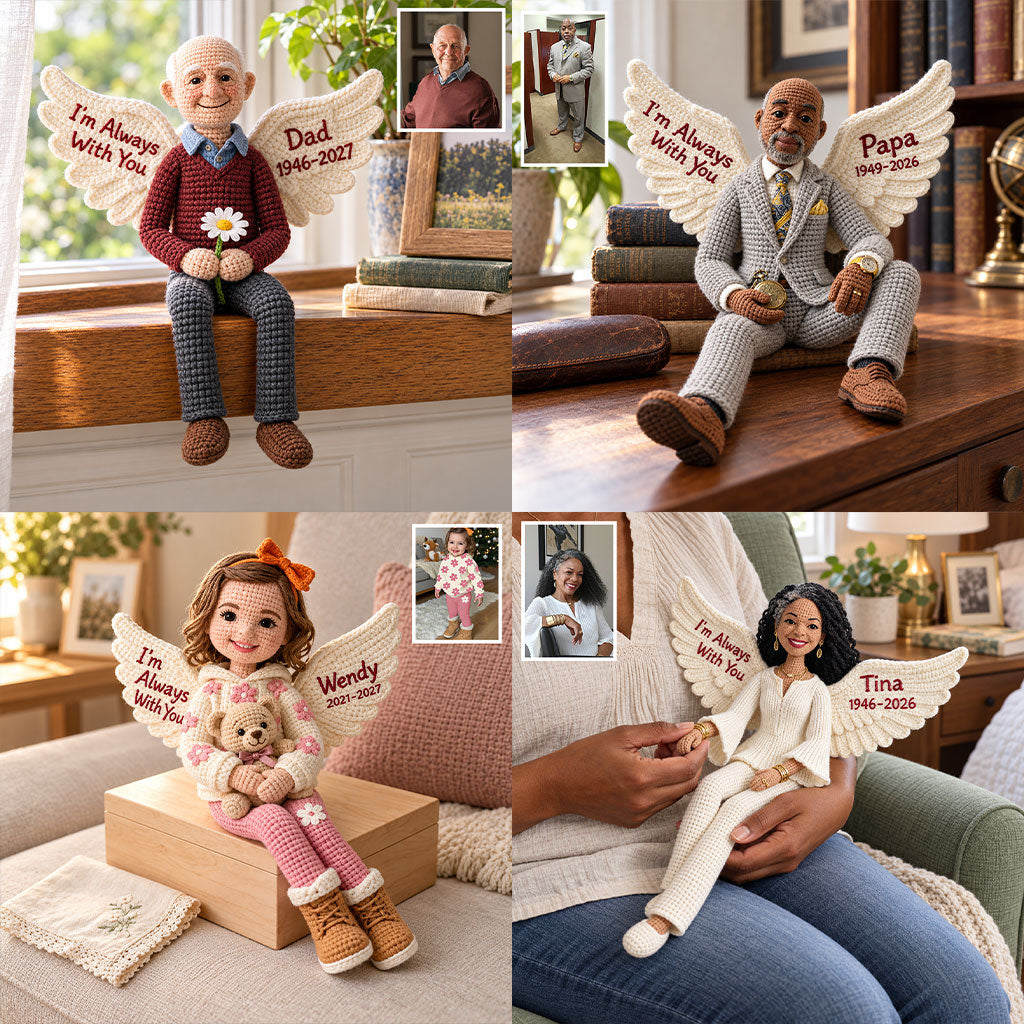 Ich bin immer bei dir - Personalisierte Gedenk-Pose-Plüschpuppe