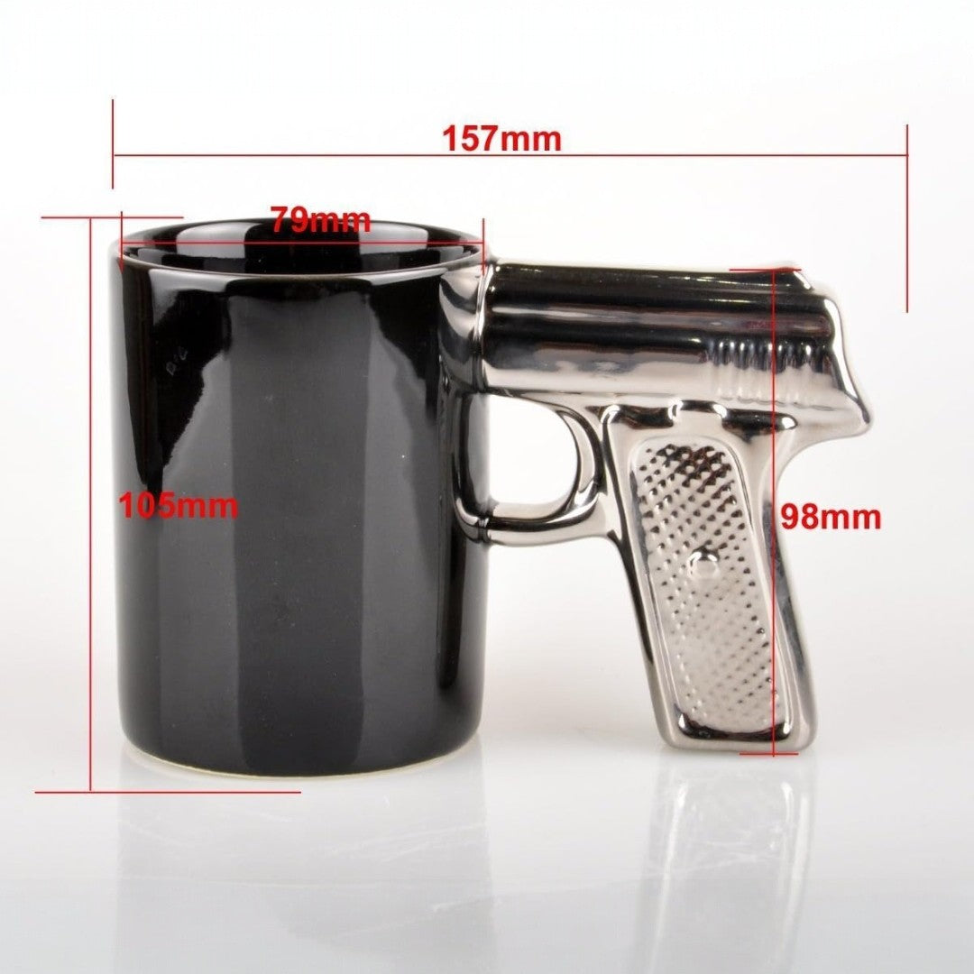 Pistolenförmige Keramik-Kaffeetasse