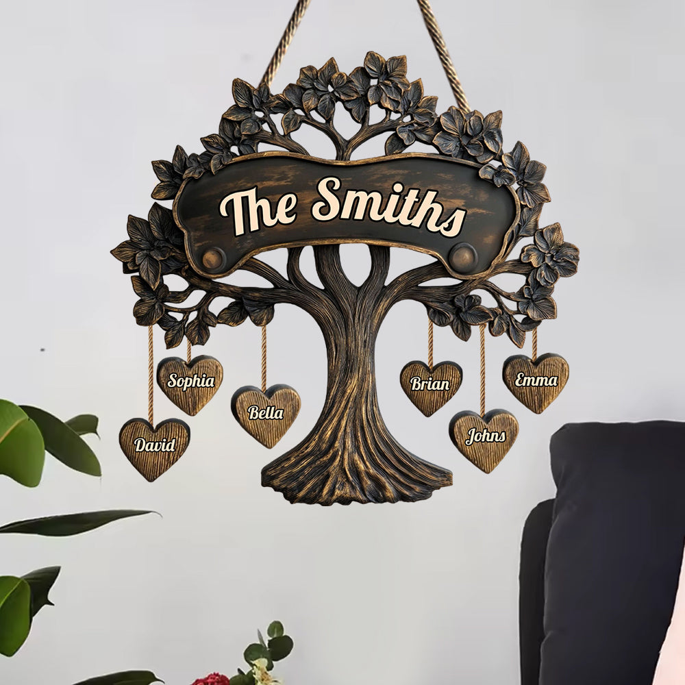 Stammbaum – Personalisiertes Familienschild aus Palettenholz