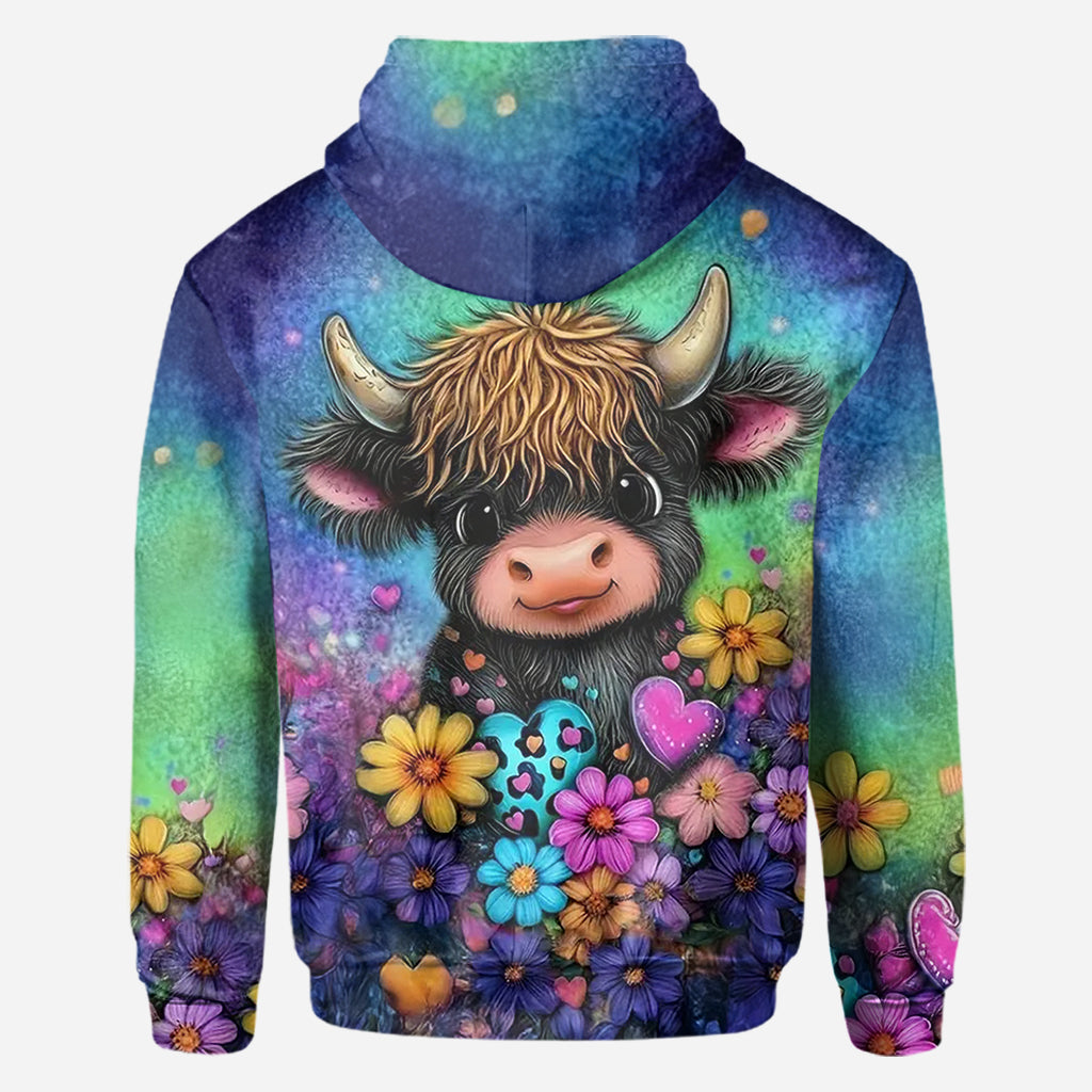 Einfach ein Mädchen, das Hochlandrinder liebt – personalisiertes T-Shirt mit Hochlandrind-Motiv