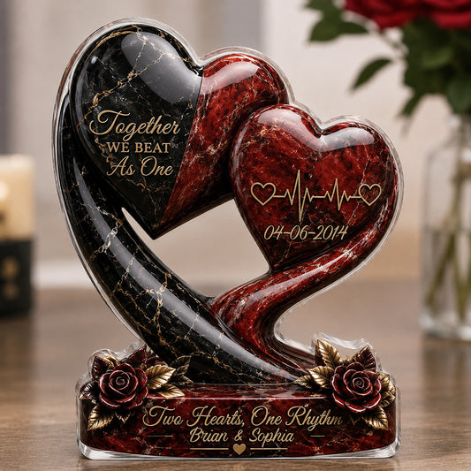 Together We Beast As One - Personalized Couple Custom Shaped Acrylic Plaque