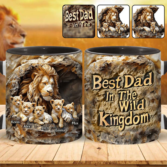 Papa Lion - Personalized Father Accent Mug