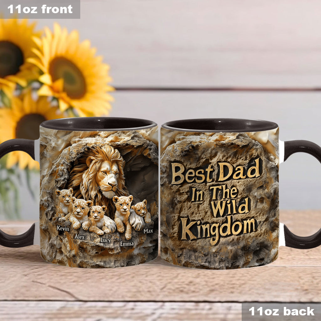 Papa Lion - Personalized Father Accent Mug