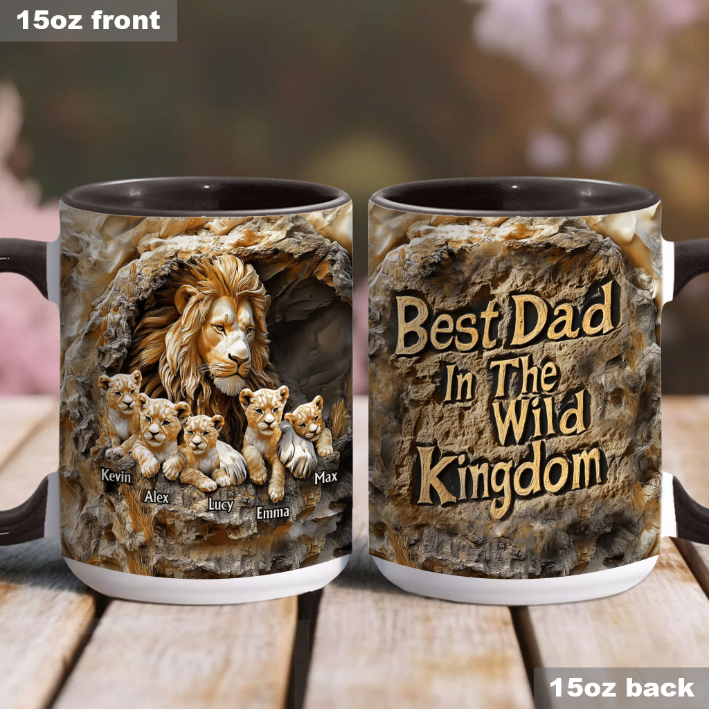 Papa Lion - Personalized Father Accent Mug