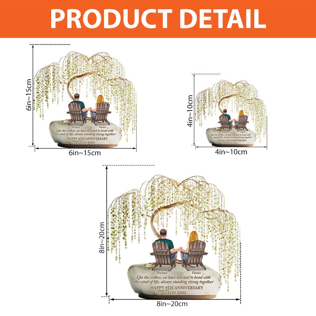 Willow Tree Anniversary Gift - Personalized Couple Custom Shaped Acrylic Plaque
