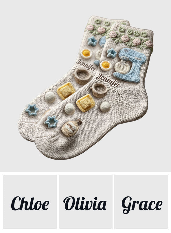 Liebe zum Backen – personalisierte Backsocken