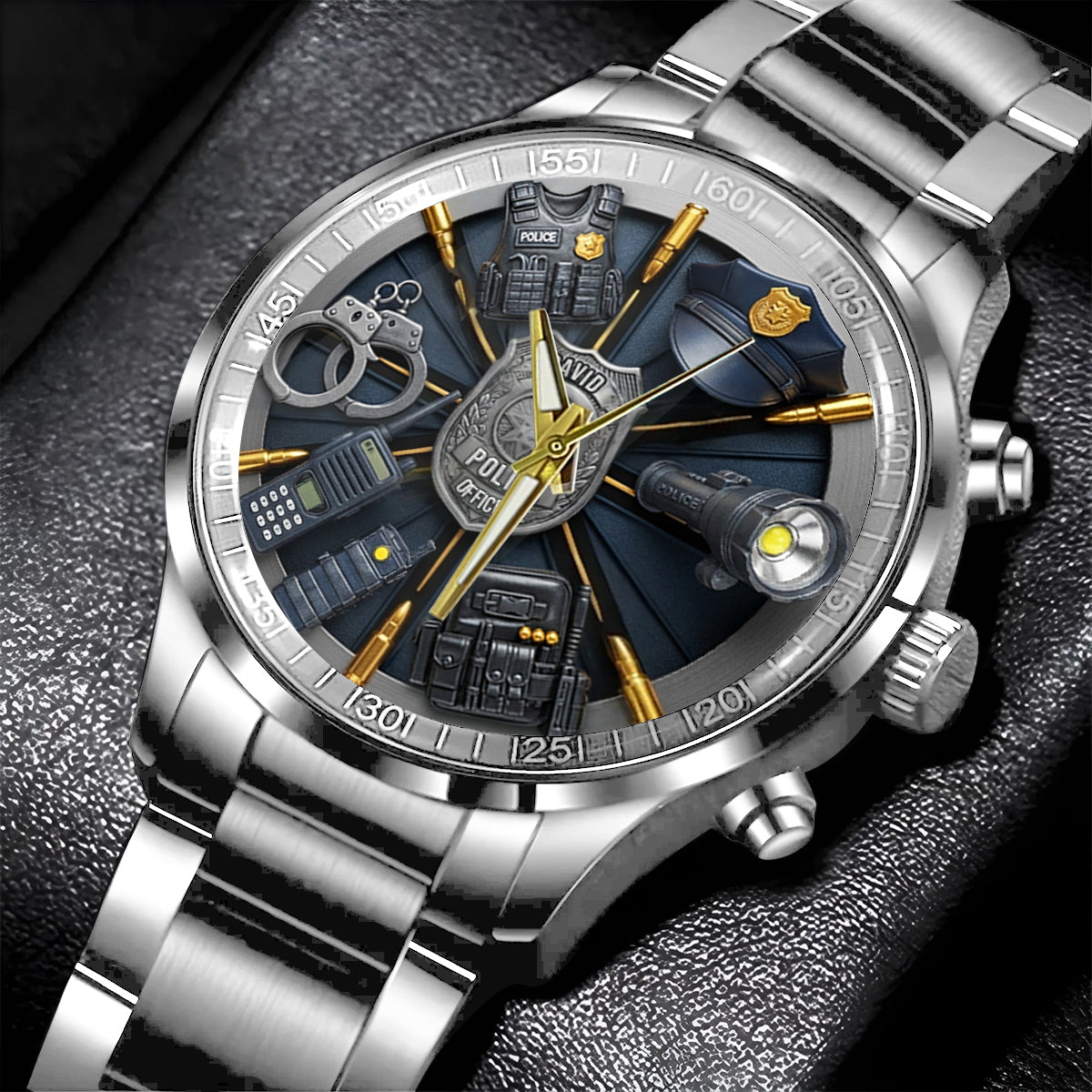 Dienen und Schützen – Personalisierte Armbanduhr für Polizeibeamte