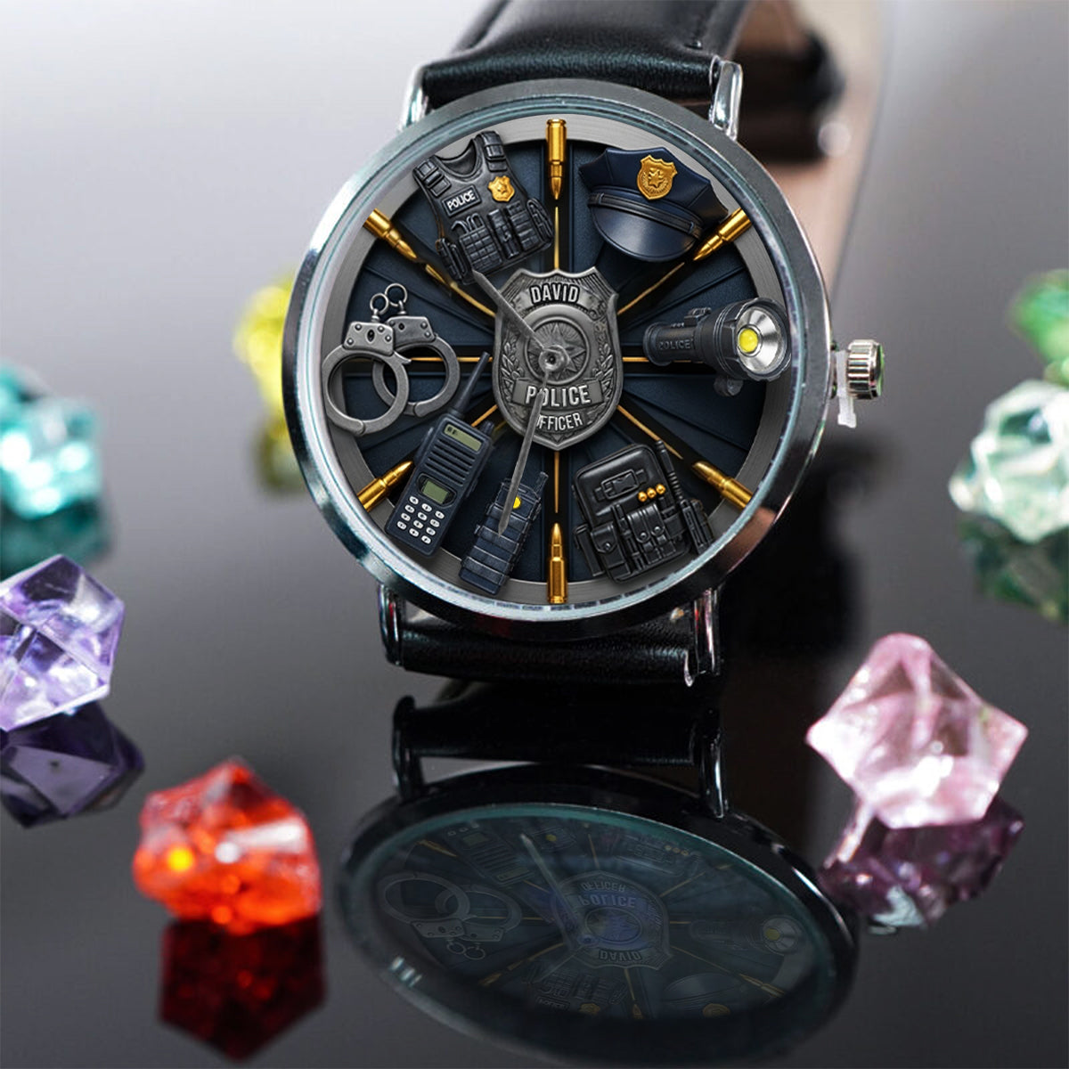 Dienen und Schützen – Personalisierte Armbanduhr für Polizeibeamte