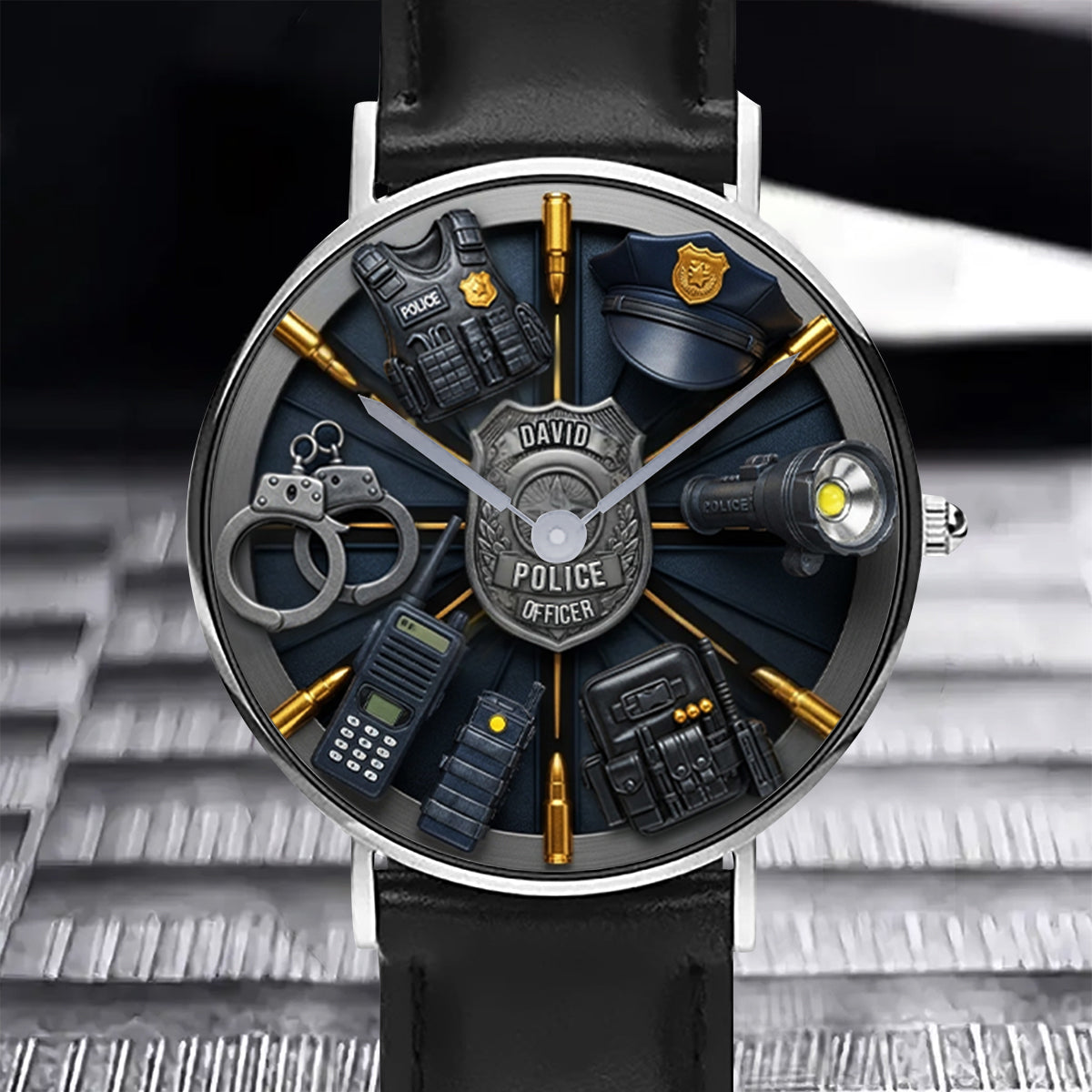 Dienen und Schützen – Personalisierte Armbanduhr für Polizeibeamte