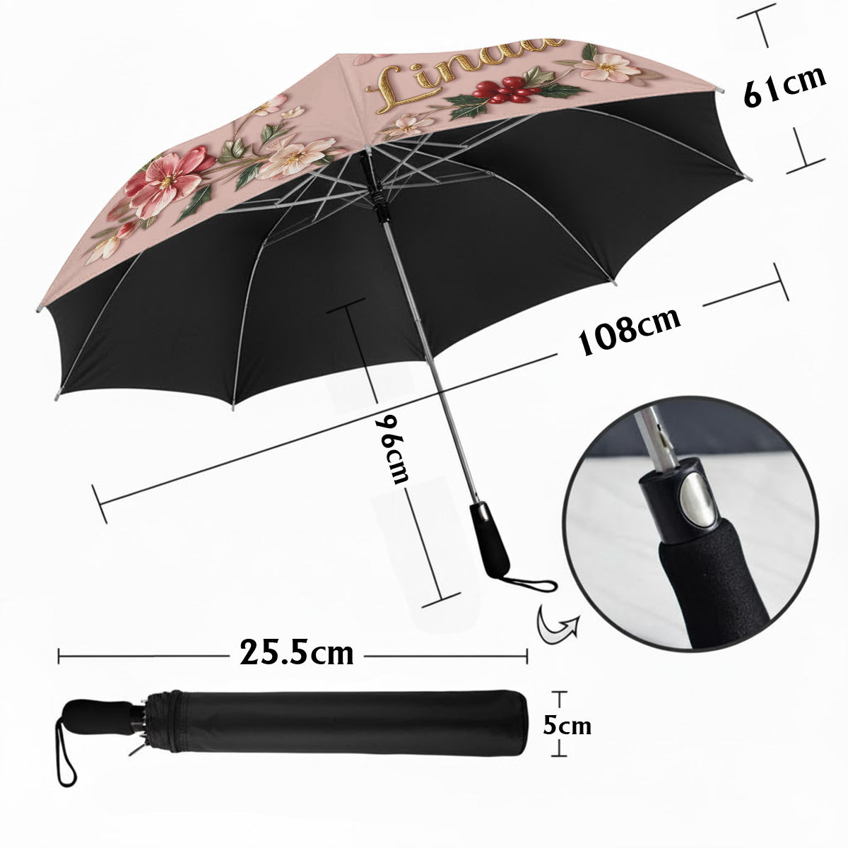 Benutzerdefiniert aus jedem Foto - Personalisierter Selbstliebe-Regenschirm