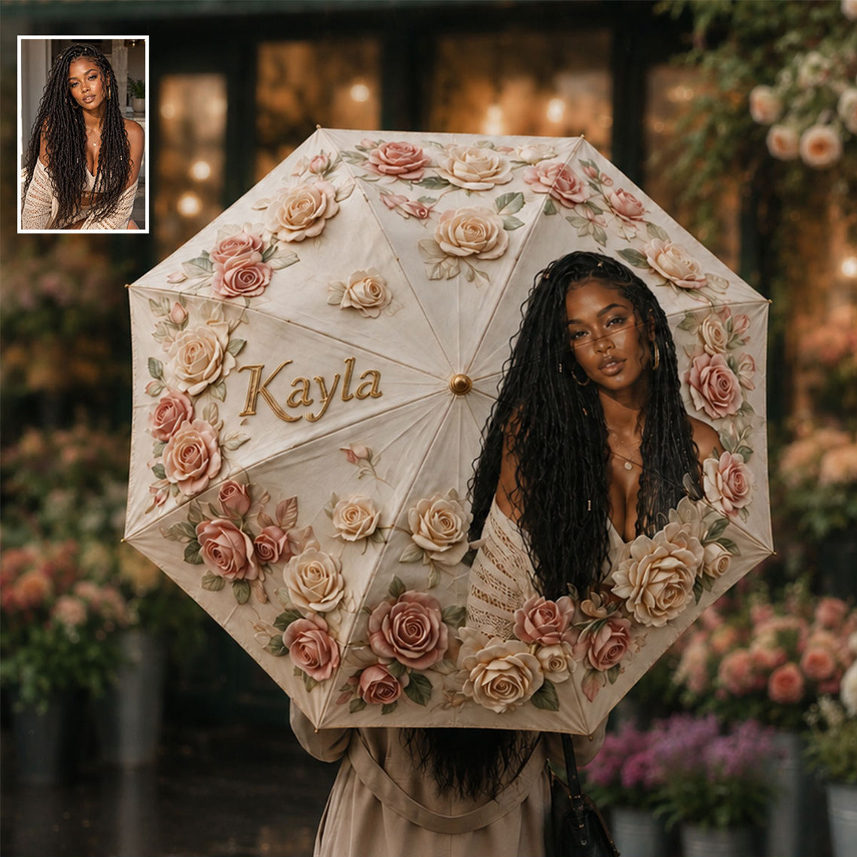 Benutzerdefiniert aus jedem Foto - Personalisierter Selbstliebe-Regenschirm