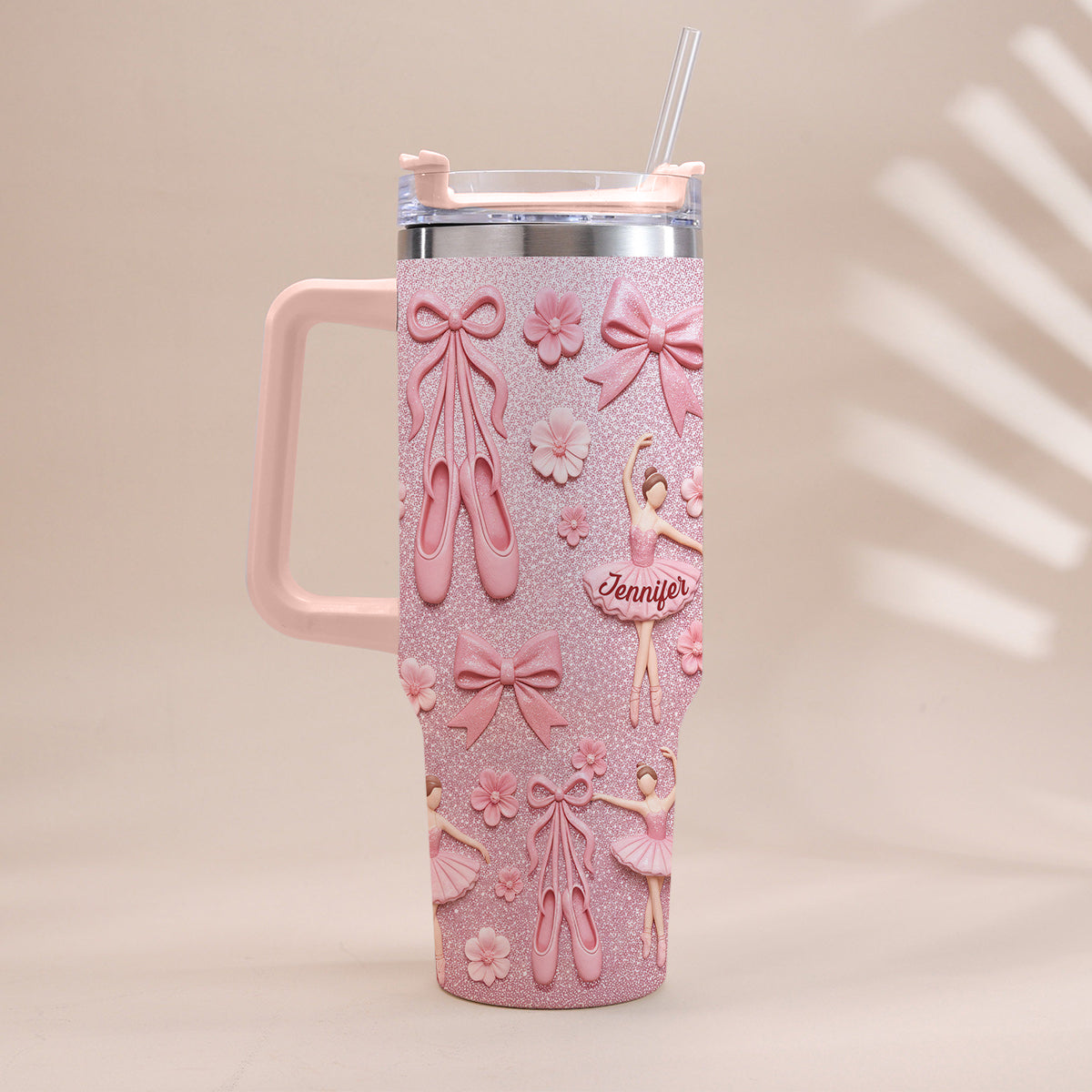 Lover Ballet - Personalized Ballet Tumbler With Handle