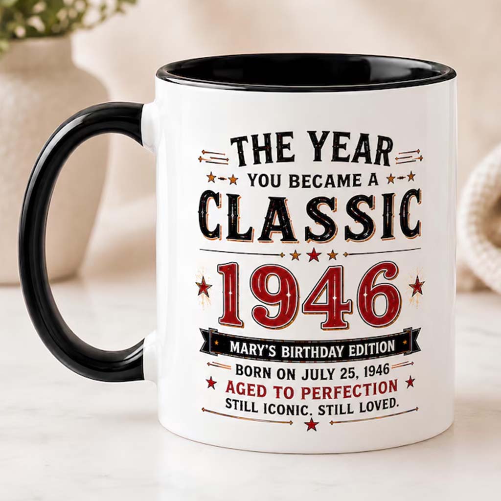 Birthday Gift - Personalized Birthday Accent Mug