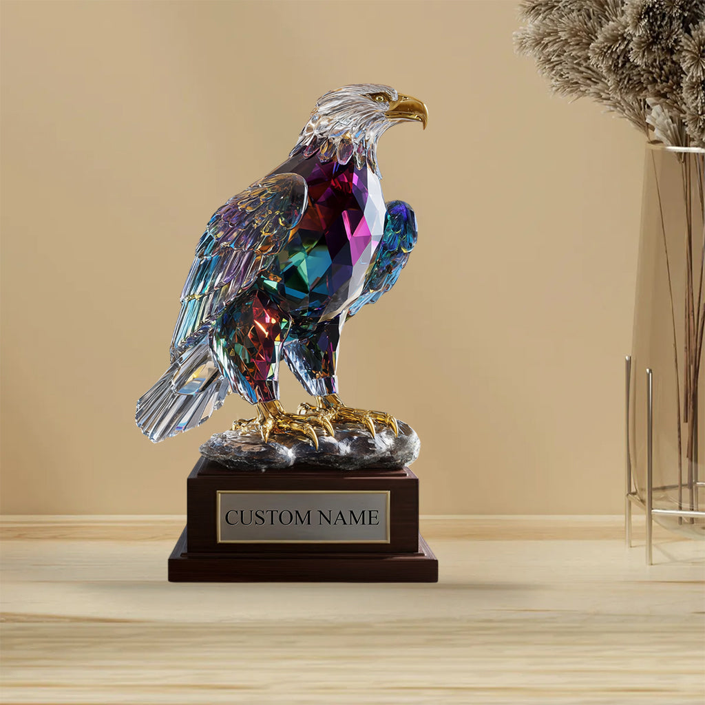 Strong Eagle - Personalized Bald Eagle Custom Shaped Acrylic Plaque