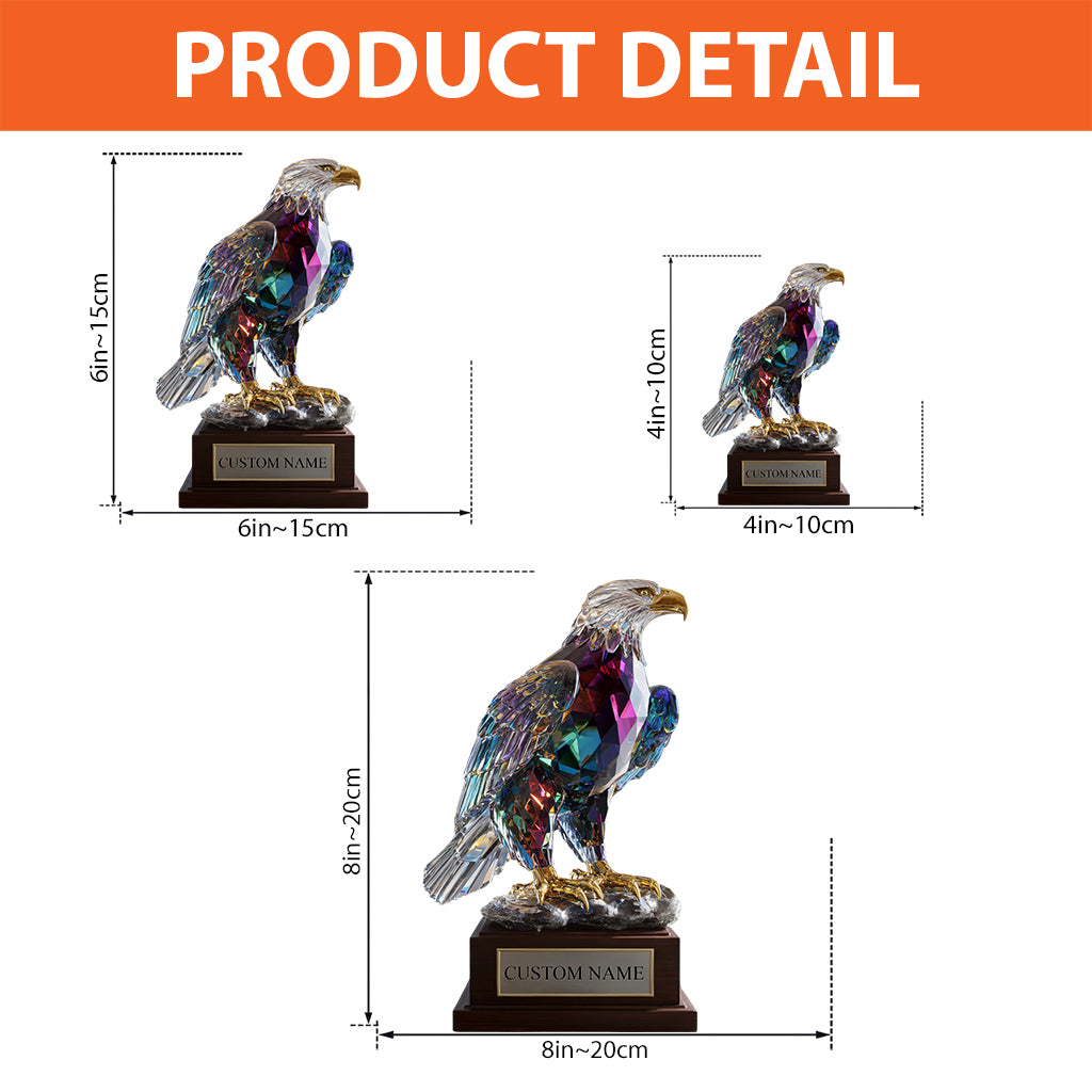 Strong Eagle - Personalized Bald Eagle Custom Shaped Acrylic Plaque
