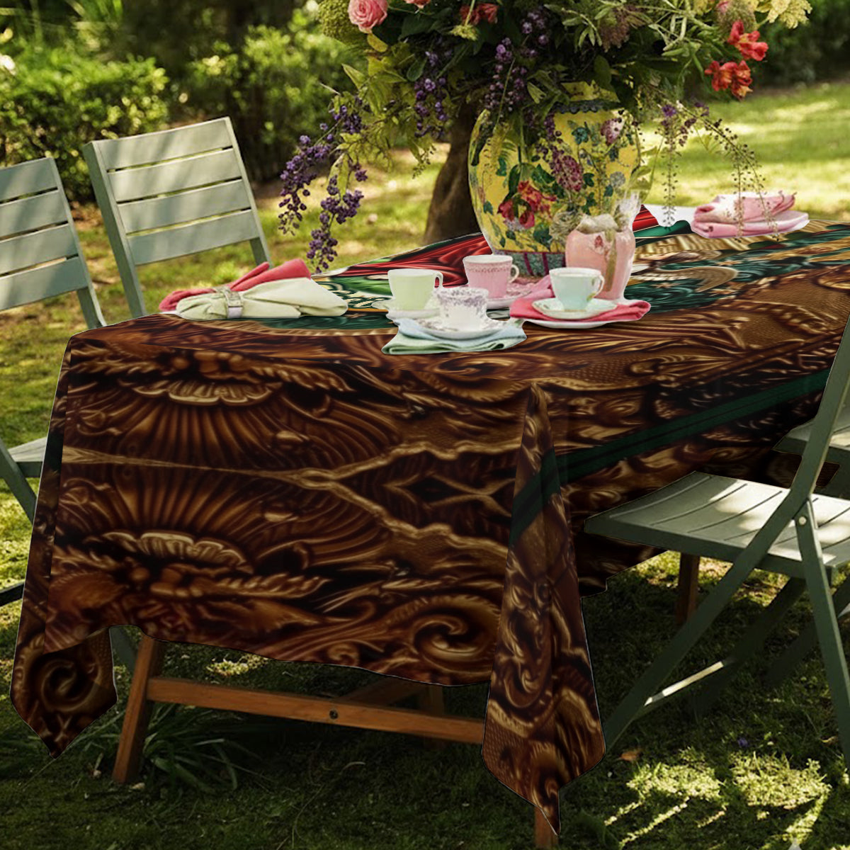 Personalisierte christliche Tischdecke mit Motiv Unserer Lieben Frau von Guadalupe