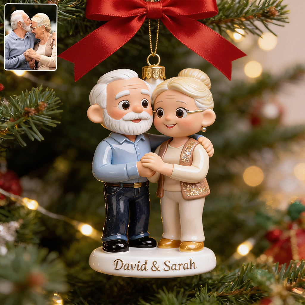 Merry Christmas - Personalized Couple Premium 3D Ornament