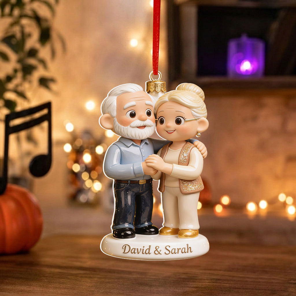 Merry Christmas - Personalized Couple Premium 3D Ornament