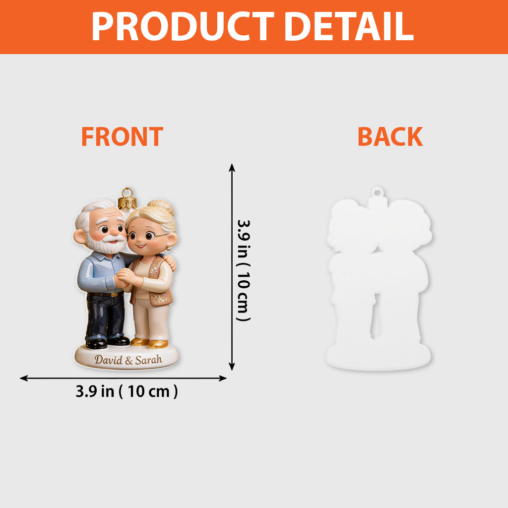Merry Christmas - Personalized Couple Premium 3D Ornament