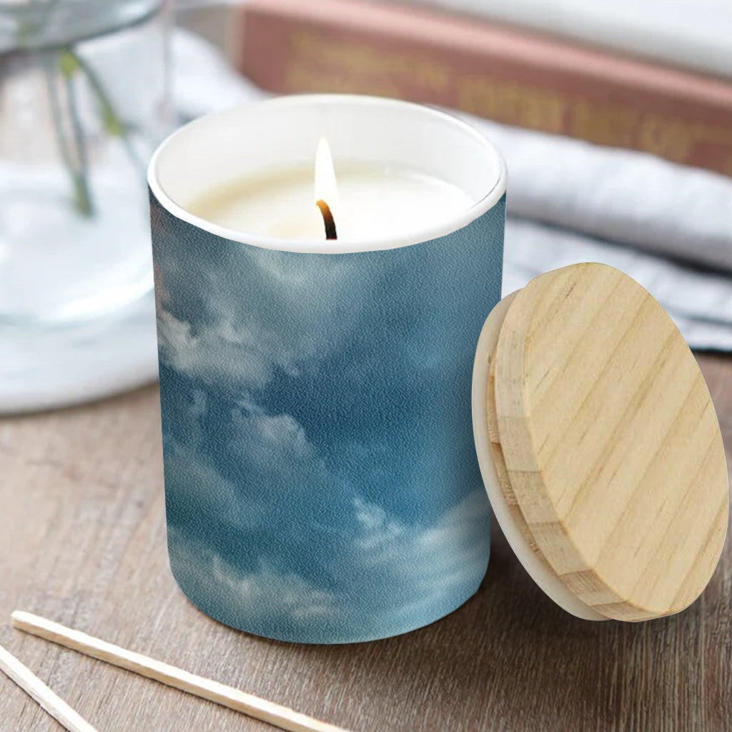 Jesus Prayer Novelty gift - Personalized Christian Candle With Wooden Lid