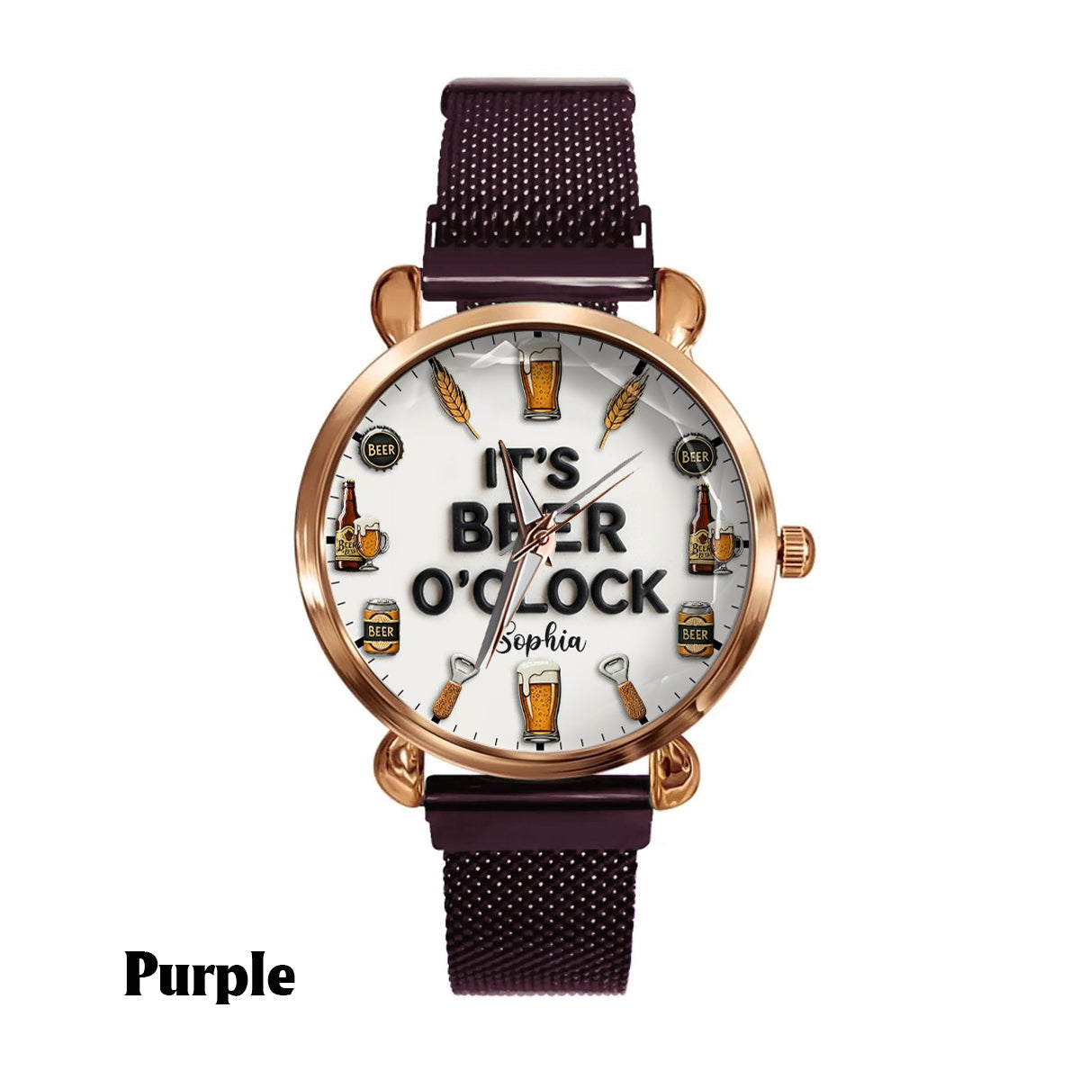 It's Beer Time - Personalized Beer Women Hand Watch