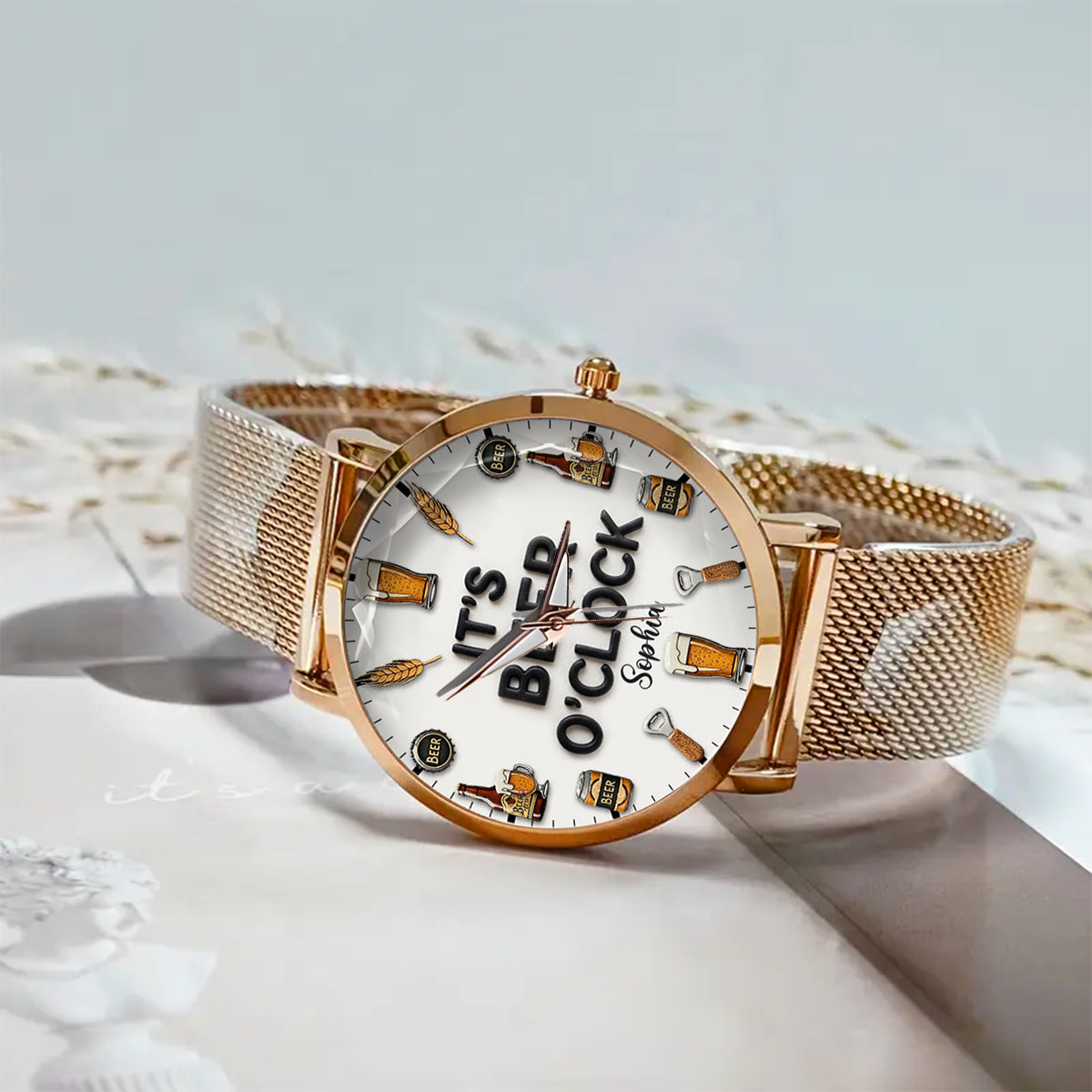 It's Beer Time - Personalized Beer Women Hand Watch
