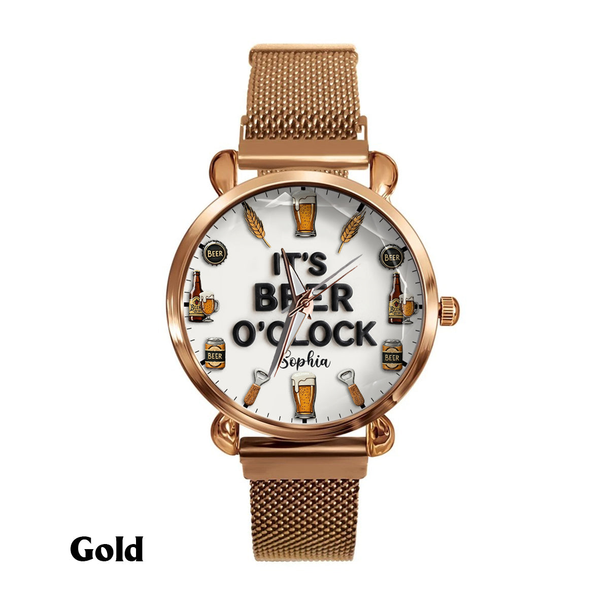 It's Beer Time - Personalized Beer Women Hand Watch