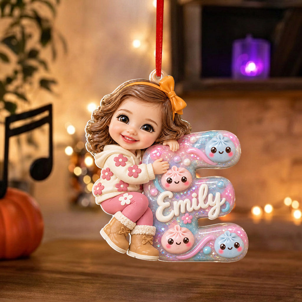 Dumpling Kid Letter Gift For Kids - Personalized Kid Premium 3D Ornament
