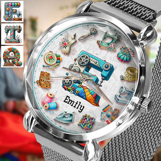 La couture est ma thérapie - Montre-bracelet personnalisée pour femme 