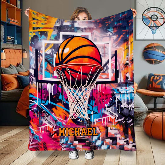 Cooles Basketball-Design – Personalisierte Basketballdecke