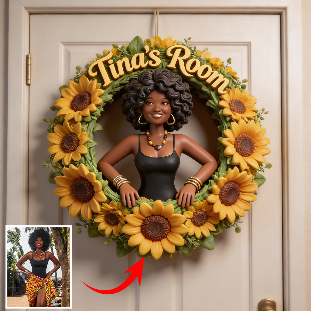 Geburtsblume mit Foto – Personalisiertes Holzschild „Selbstliebe“ in individueller Form