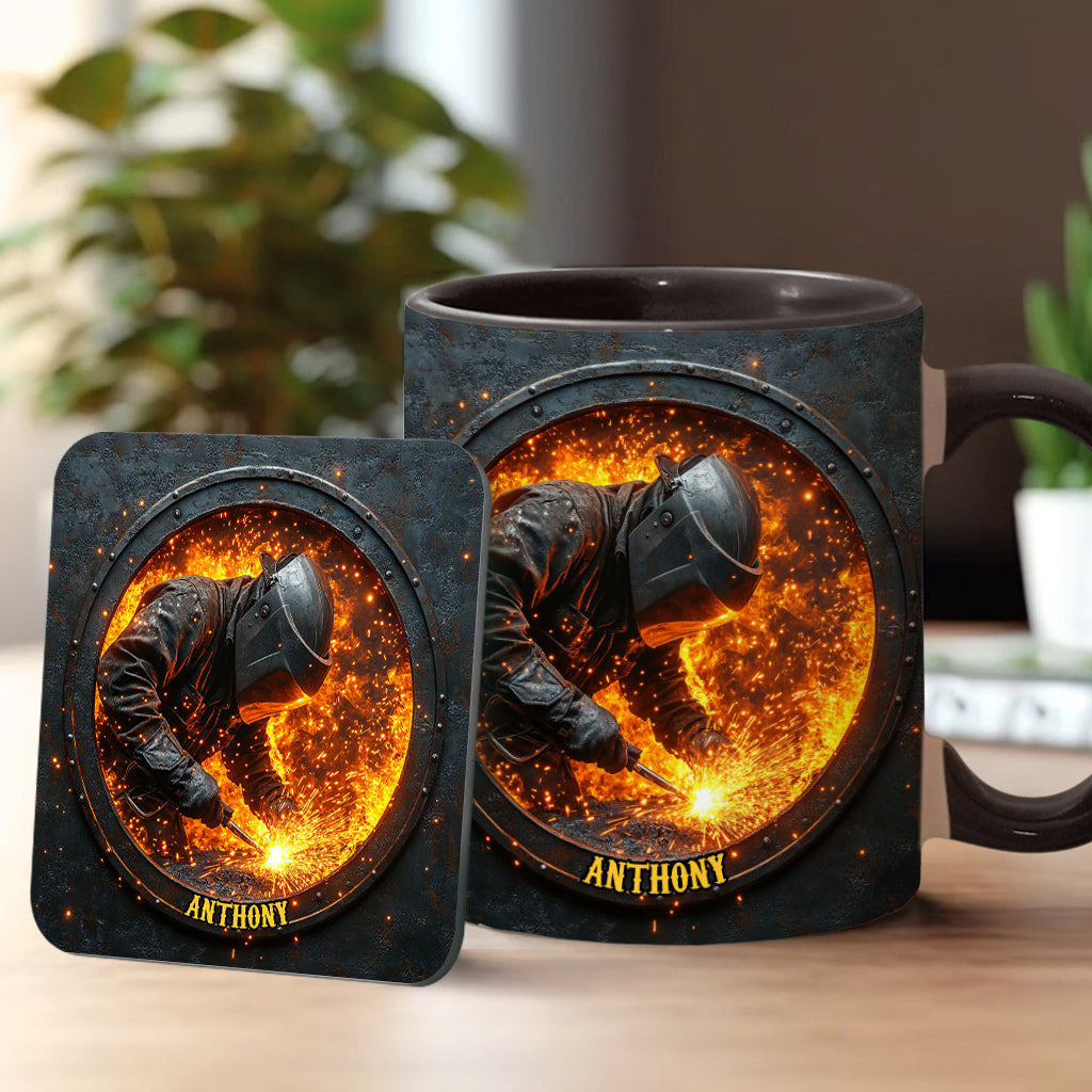 Gift For Welder Man - Personalized Welder Accent Mug