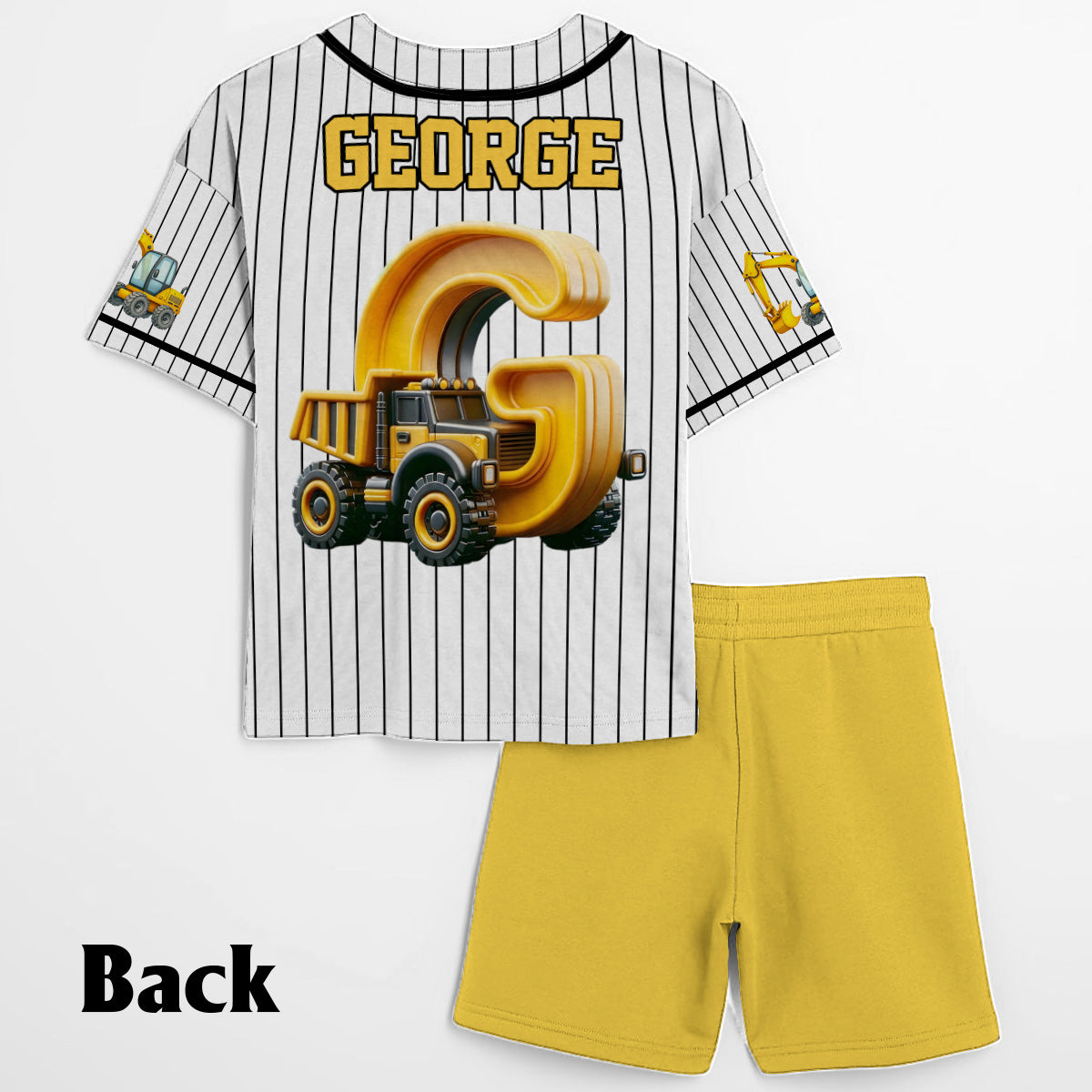 Cool Construction Vehicles - Personalized Kid Jersey Shirt & Shorts