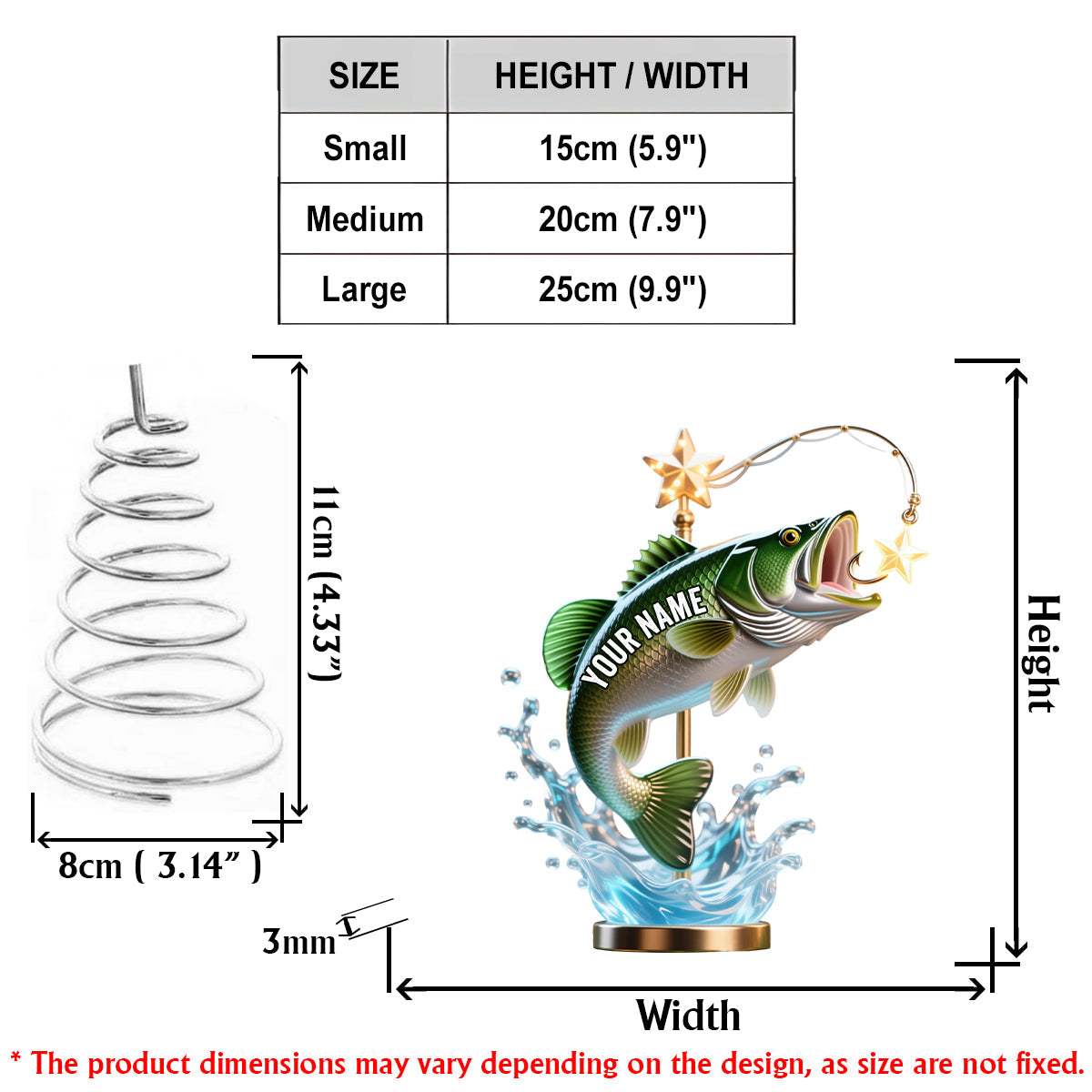 Perfect Christmas Gift For Fishing Lovers - Personalized Fishing LED Light Tree Topper