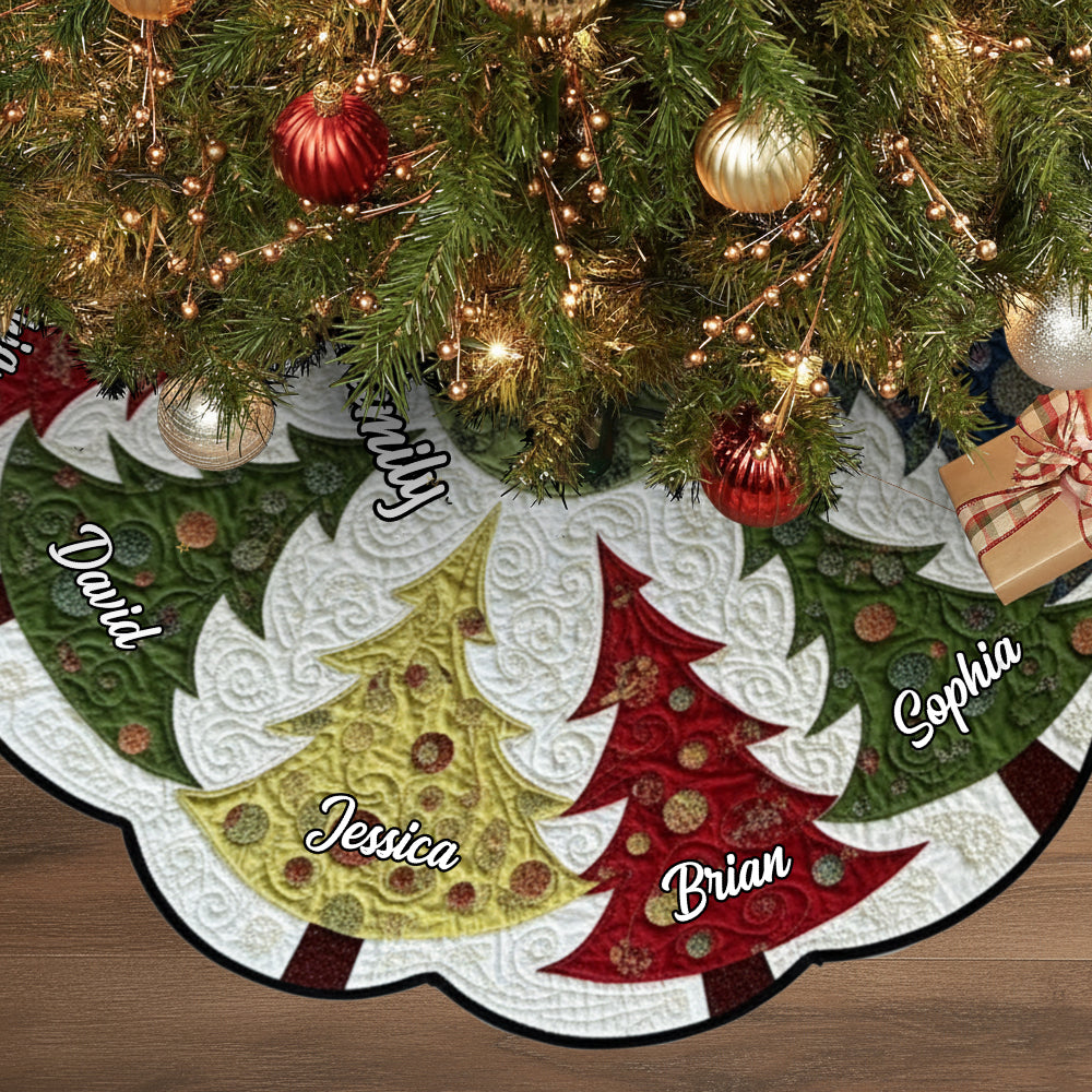 Christmas Tree - Personalized Family Shaped Tree Skirt
