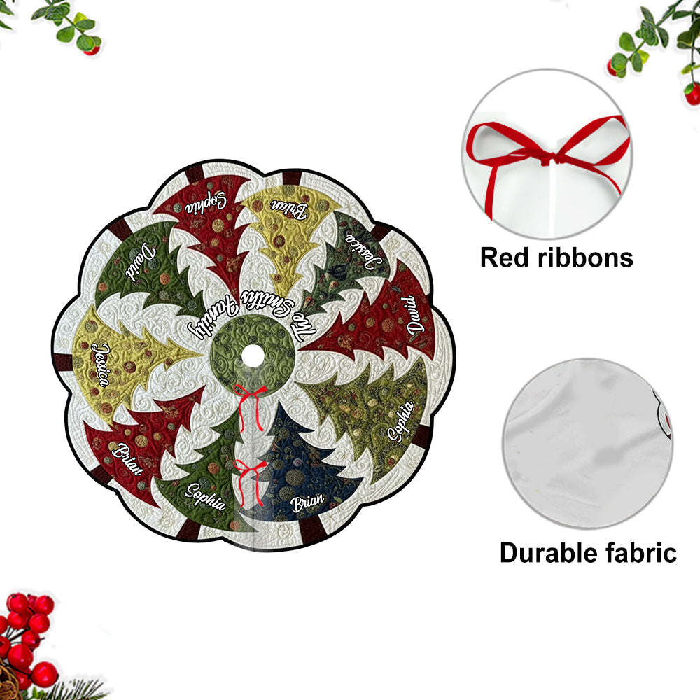 Christmas Tree - Personalized Family Shaped Tree Skirt