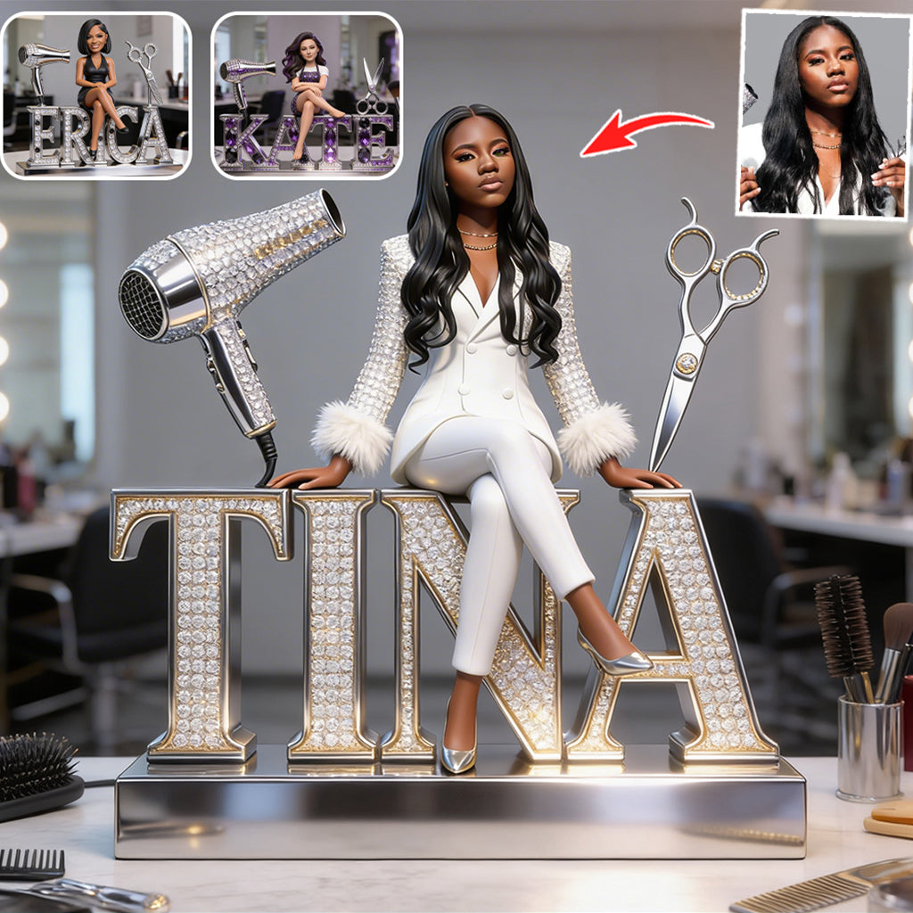 Custom Any Photo Hairdresser - Personalized Hairdresser Custom Shaped Acrylic Plaque