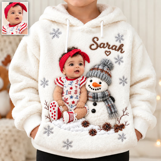 Custom Any Photo - Personalized Kid Fleece Hoodie