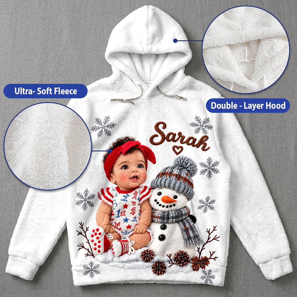Custom Any Photo - Personalized Kid Fleece Hoodie
