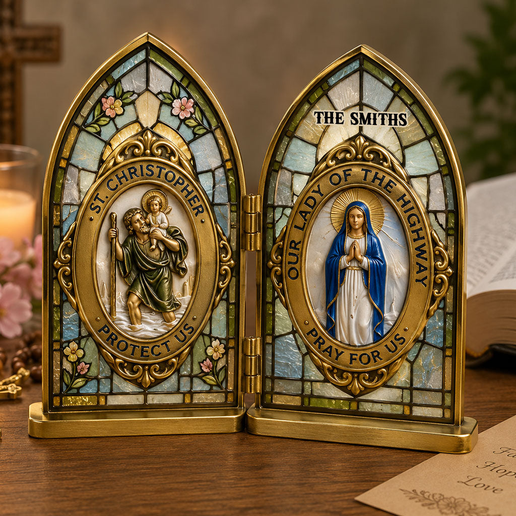 Pray For Us - Personalized Christian Acrylic Diptych