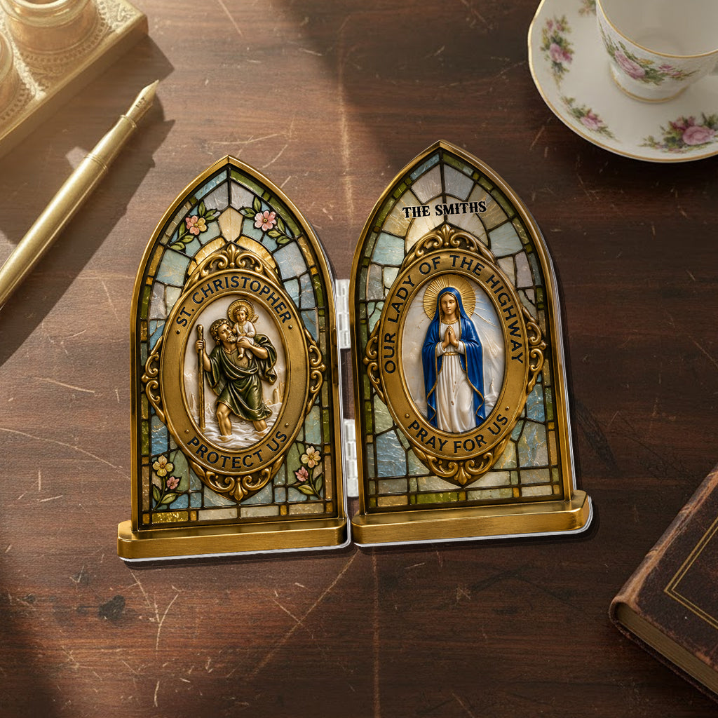 Pray For Us - Personalized Christian Acrylic Diptych