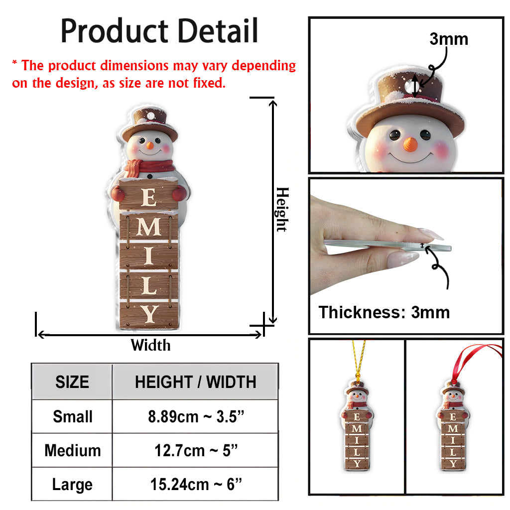 Merry Christmas - Personalized Family Ornament