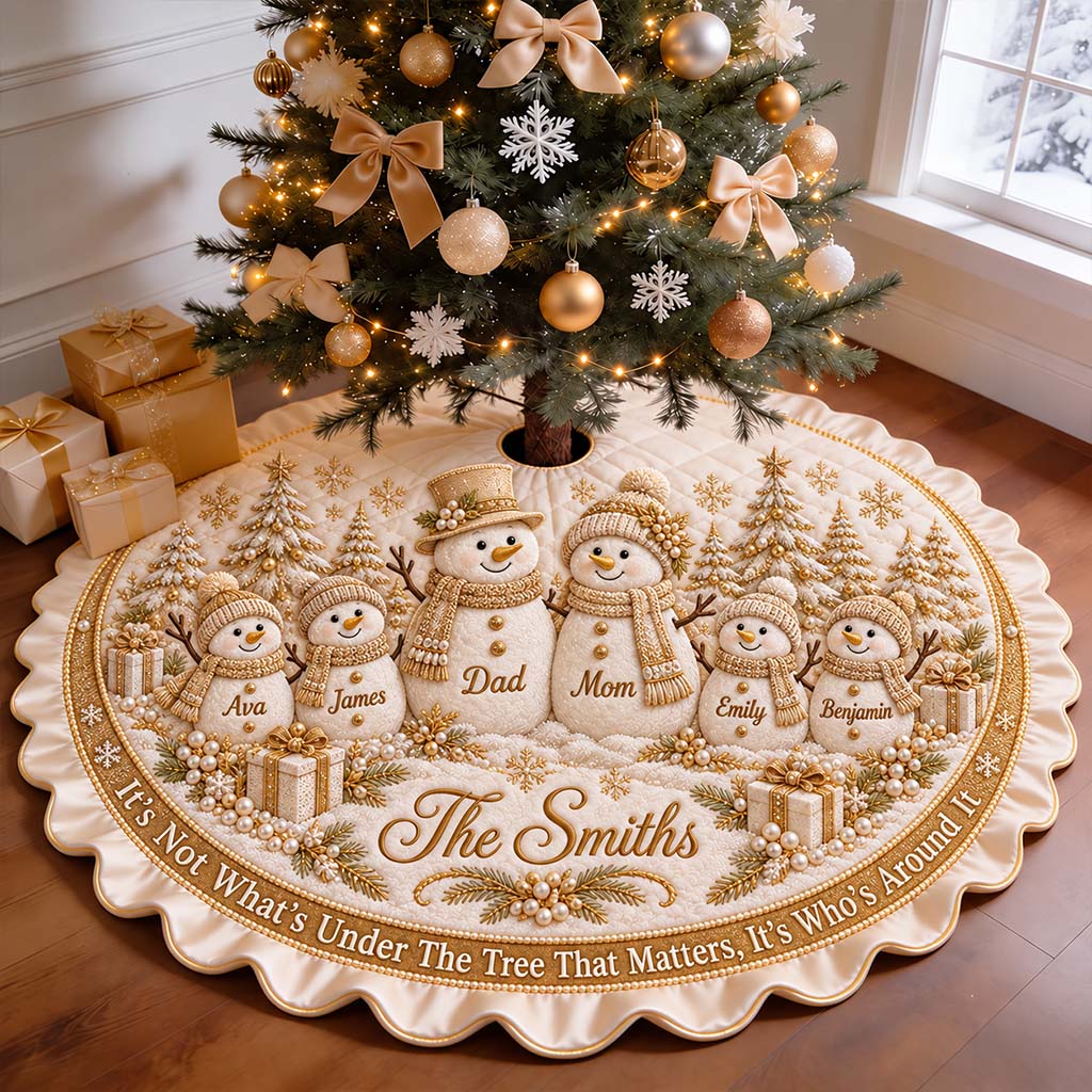 Our Family Magical Christmas - Personalized Family Shaped Tree Skirt