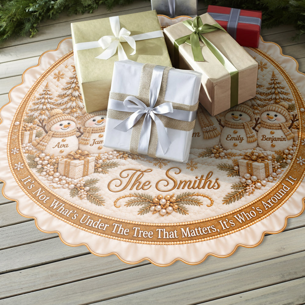 Our Family Magical Christmas - Personalized Family Shaped Tree Skirt