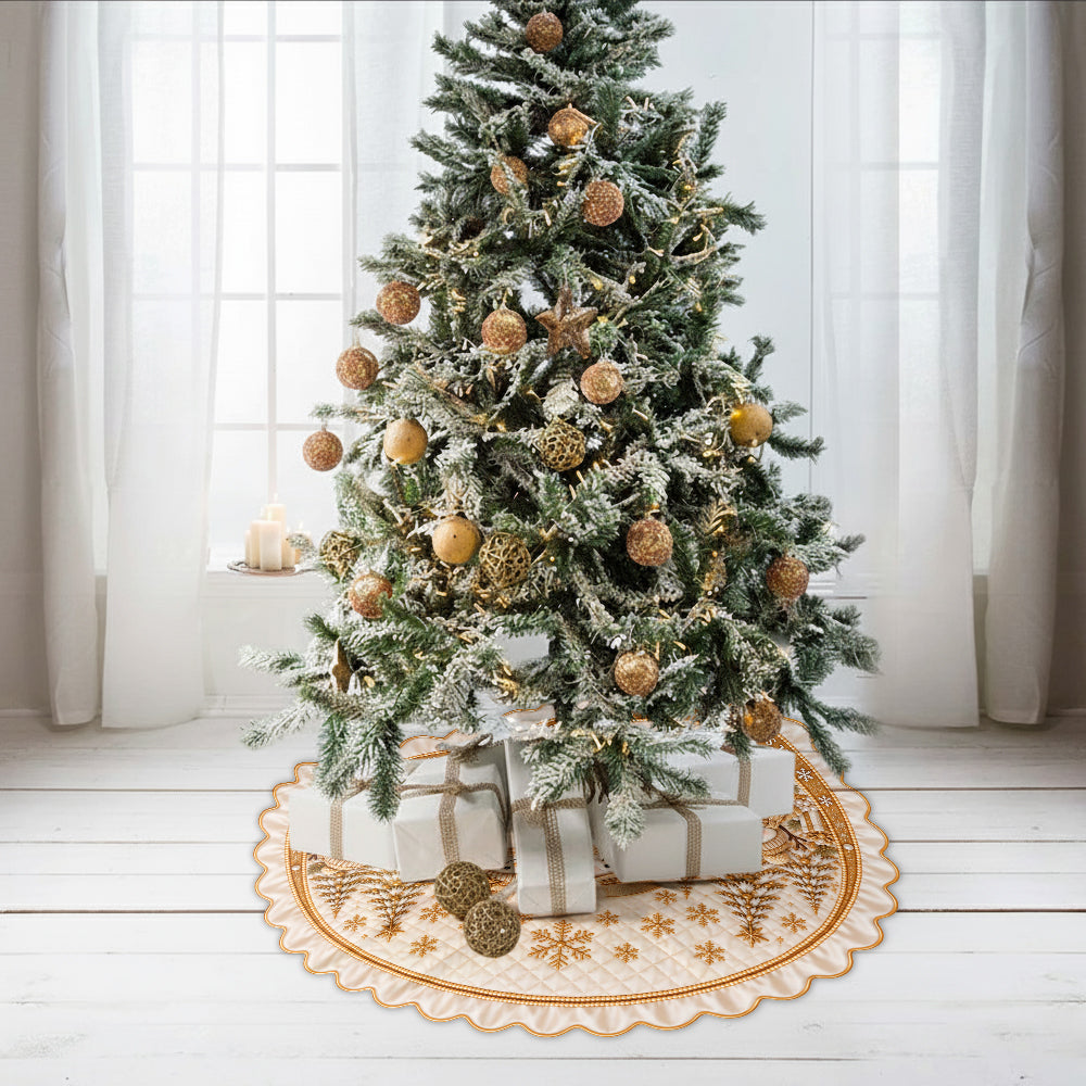 Our Family Magical Christmas - Personalized Family Shaped Tree Skirt