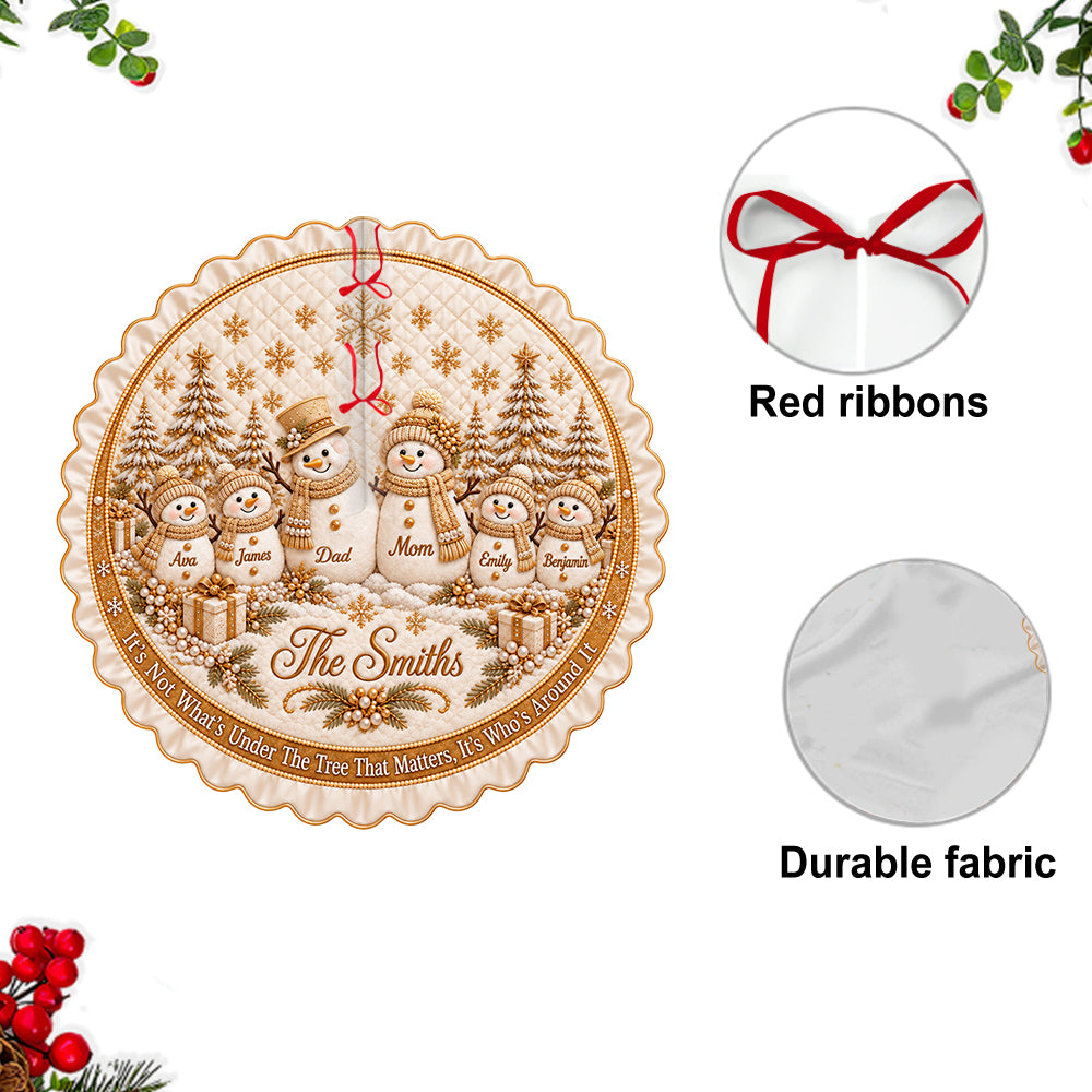 Our Family Magical Christmas - Personalized Family Shaped Tree Skirt