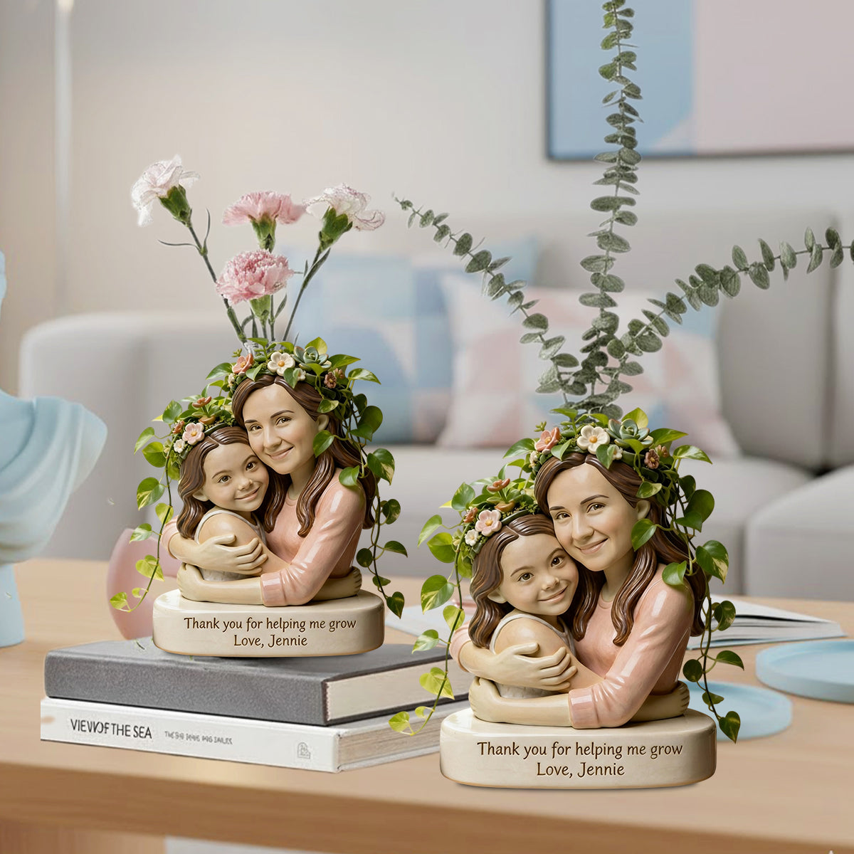 Vase à fleurs en acrylique personnalisé à partir de n'importe quelle photo - Vase à fleurs en acrylique de forme personnalisée pour le jardinage