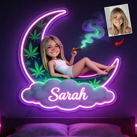 Any Photo - Personalized Weed LED Light Acrylic Sign