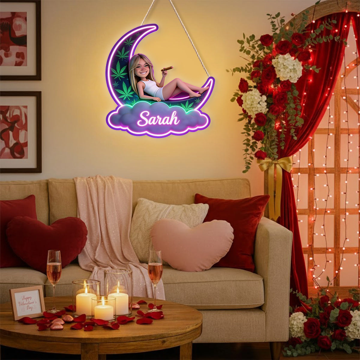 Any Photo - Personalized Weed LED Light Acrylic Sign